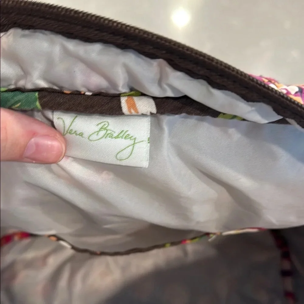 Vera Bradley Pink and Green Floral Quilted Diaper Bag - Picture 2 of 6